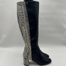 Cole Haan Women's Rianne Tall Boots (65mm) in Black and Python Print Leather 5B Cole Haan
