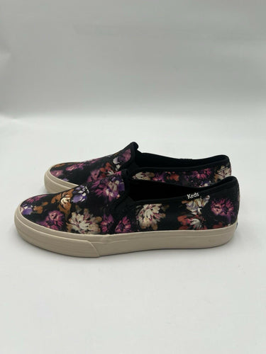 Keds Double Decker Black Floral Slip On Sneakers Size 9.5