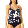 Anne Cole Easy Tri Tankini Navy White LG Anne Cole