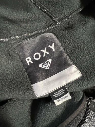 Roxy Heather Gray Hooded Fleece Jacket Size XS
