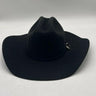 Justin Authentic Western Black Felt Cowboy Hat Cattleman Crown Wide Brim 7 1/4 Justin