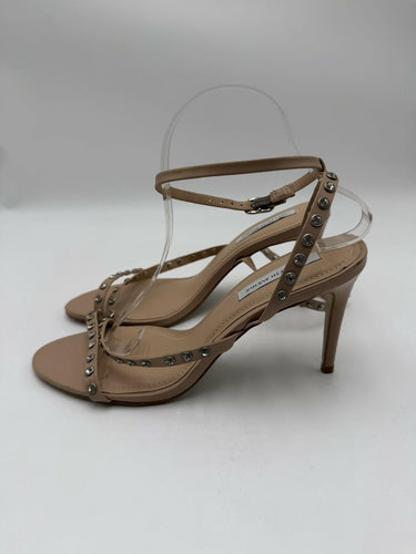 Women’s Saks Fifth Avenue nude strappy heels rhinestone Size 10M