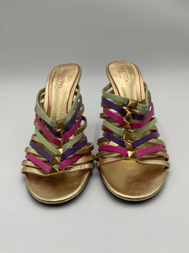 Valentino Garavani 'Rockstud' 100mm strappy mules Heels Size 36.5 Valentino