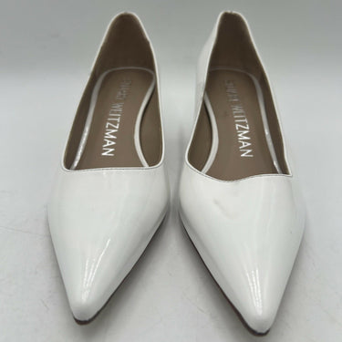 Women’s Stuart Weitzman pointed-toe white block heel pump Size 6B Stuart Weitzman