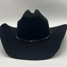 Justin Authentic Western Black Felt Cowboy Hat Cattleman Crown Wide Brim 7 Justin