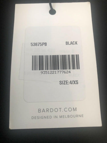 NWT Women’s Bardot Sleeveless Jumpsuit Black Size XS