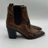 Women’s Gianvito Rossi Romney Python Leather Ankle Boots Brown Leather Size 38 GIANVITO ROSSI