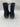 Sugar Skipper Black Glitter Duck Lace Up Rain Boots Womens 10 Sugar