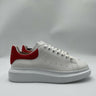 Men’s Alexander McQueen Oversized Sneakers In white leathe Red Suede Size 41 Alexander McQueen