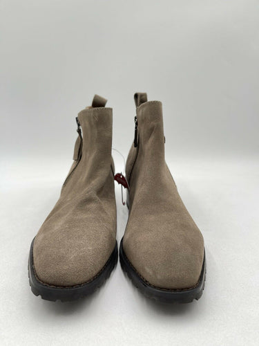 BLONDO WOMEN'S SAMARA ANKLE SIDE ZIP BOOT BROWN SUEDE SIZE 9M