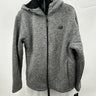 New Balance Mens Grey Textured Sherpa Lined Full Zip Hooded Jacket Size M New Balance