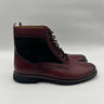 Saks Fifth Avenue Men’s Mixed Media Burgundy Leather Ankle Boots Size 10.5M Saks Fifth Avenue