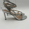 Women's Steve Madden Graycen Silver Rhinestone Heels Sandal Size 7M Steve Madden