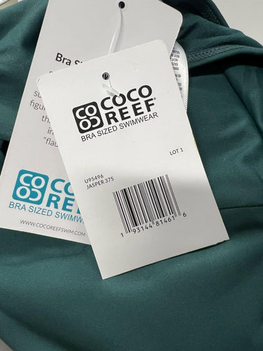 Coco Reef Women’s Astra Plunge-neckline Lace-Up Bikini Top Size 36/38DD Coco Reef