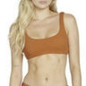 Volcom Women S So Current Scoop Crop Bikini Top Burnt Sienna XL Volcom