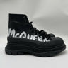 Alexander McQueen Tread High Top Graffiti logo Boot in Black leather Size 40 Alexander McQueen