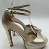 Stuart Weitzman Discoplatform Gold Metallic Leather Platform Heels Size 8 Stuart Weitzman