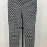 Crown & Ivy Ankle Pants Womens  Blue/white White Geometric Print Stretch  4 Crown & Ivy