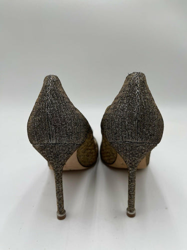Women’s Manolo Blahnik Embellished Hangisi Glitter 105mm Pumps Size 39.5 Manolo Blahnik