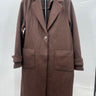 House of Harlow Coat Womens Brown Wool Blend Long Trench Peacoat Jacket L House of Harlow