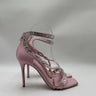 Women’s Alexander McQueen Crystal-Embellished Satin High-Heel Pink Size 38 Alexander McQueen