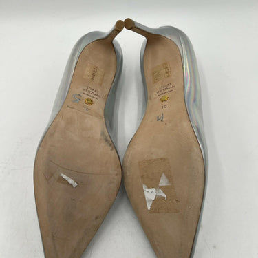 Women’s Stuart Weitzman Stuart 100 Scallop Iridescent Faux Leather Pumps Size 10 Stuart Weitzman