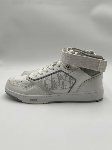 Dior B27 high-top sneakers white / gray leather Oblique jacquard Montif Size 42 Dior