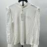 Heartloom Damia Woman’s Top, Rib Knit Mock Neckline Size M Sand M & M