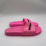 Balenciaga Women's Logo Pool Slides in Fluo Pink Size 10 US Balenciaga