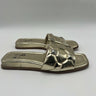 Mix No. 6 Dolleen Slide Sandal Gold Faux Leather Size 6M Mix No. 6