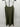 Abound Womens Olive Green Cami Dress Ribbed Lettuce Hem Double Strap NWT M