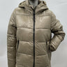 NWOT Women’s Zara Water Repellent Hooded Puffer Jacket Color Brown Size S Zara