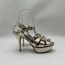 Saint Laurent Tribute 75 metallic nappa leather platform sandal Gold Size 36 Saint Laurent