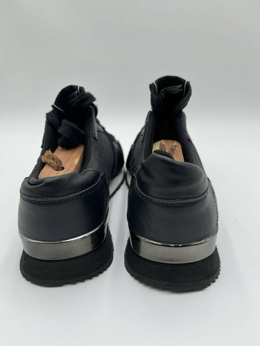 Roberto Cavalli Sport men's Black leather / nylon sneakers Size 7.5