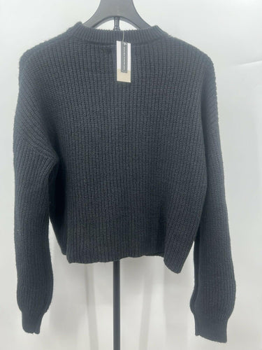 BP. Black Chunky Knit Cropped Sweater Womens Crew Neck S BP