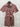 Topshop Dusty Rose Corduroy Belted Button Front Shirt Dress Mini - US 6