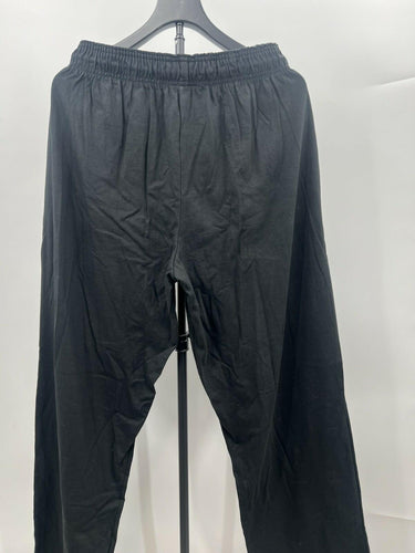 Champion Jersey Knit Pants Black Lightweight Drawstring Lounge - L