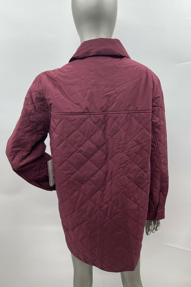 NWT Mondetta Outdoor Project women's long quilted button-up jacket Wine Size S MONDETTA