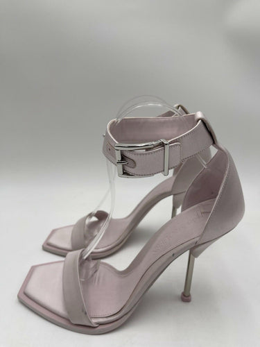 Alexander McQueen 110mm satin-finish sandals light pink Heels Size 39.5 Alexander McQueen