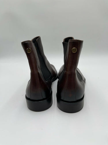 CAVALLI CLASS BY ROBERTO CAVALLI Men's Leather Chelsea Boots In Brown Size 43.5