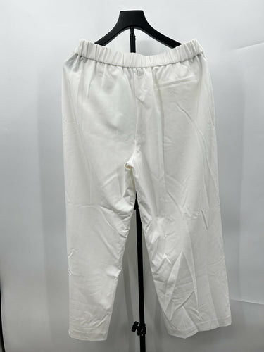Vince Camuto white pull-on ankle Woman’s Ivory pants Elastic Size M Vince Camuto