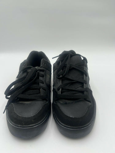DC Mens Pure SE Triple Black Skate Shoes Size 8.5