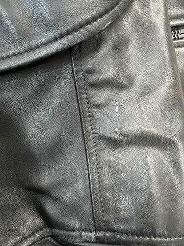 Industry Republic Clothing Leather Bomber Jacket Black Mens Size M