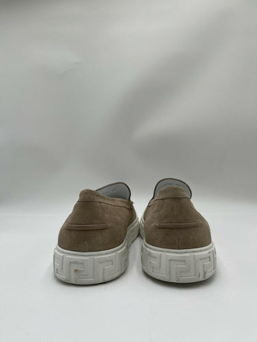 Men’s Versace Medusa '95 Greca loafers in beige suede Size 44 Versace