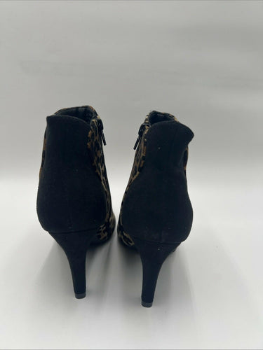 Women’s Bellini Victoria Bootie Side Zip Leopard /Black Size 6M Bellini