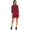 kensie Crinkle Dot Dress KS0K8389 (Berry Juice) Women's Dress XS kensie