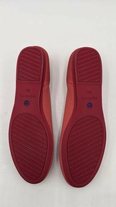 Rothy's The Flat Round Toe Tangerine Orange Slip-On Shoes Flats Women's Size 6.5 Rothy’s