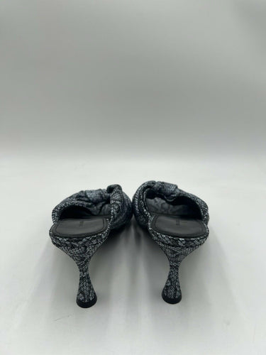 Balenciaga Drapy knot-front slide heels snake-print leather Size 38