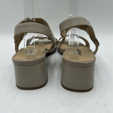 Trotters Women's Laila Heeled Slingback Sandal, Ivory Size 9W