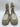 Women’s Prada Monolith Combat Lace Up Mid Calf Boots Beige Leather Size 37.5 PRADA